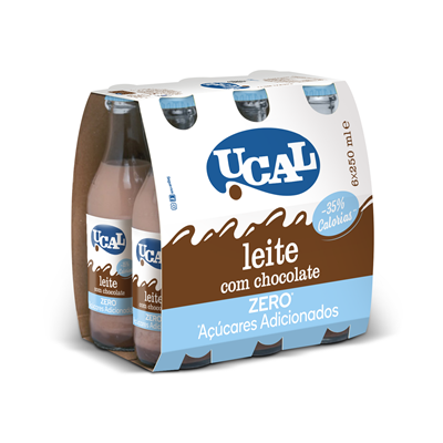 UCAL Leite com chocolate 0% Garrafa 4x6x250 ml