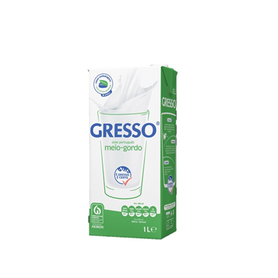 GRESSO Leite Uht Meio Gordo 6x1 L