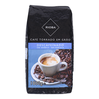 RIOBA Café Descaféinado Em Grao 1 Kg