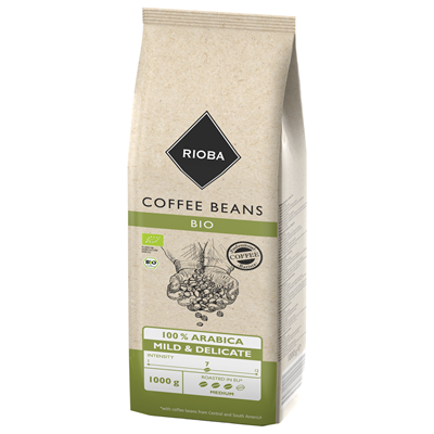 RIOBA Café Em Grao Biologico 100% Arábica 1 kg