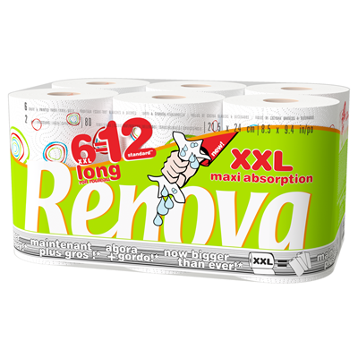 RENOVA Rolo De Cozinha 6 Rolos