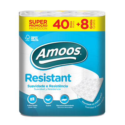 AMOOS Papel Higiênico 48 Rolos